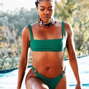 Gabrielle Union green bikini
