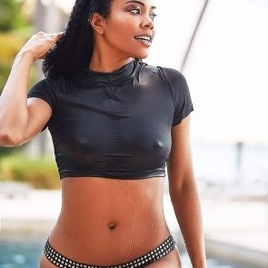 Gabrielle Union black bikini